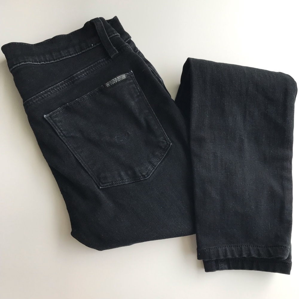 Hudson Black Distressed Skinny Ankle Jean - Sz 24